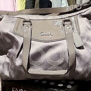 Coach Ashley gray signature crossbody bag